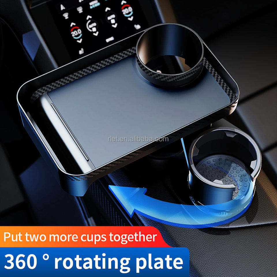 360° Rotating Multifunctio<i></i>nal Car Cup Holder Tray - Universal JDM Style Car Organizer